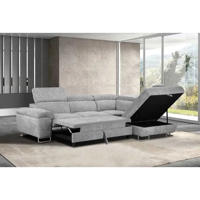 Roma RHF Corner Sofa - Grey | Murphy Furniture