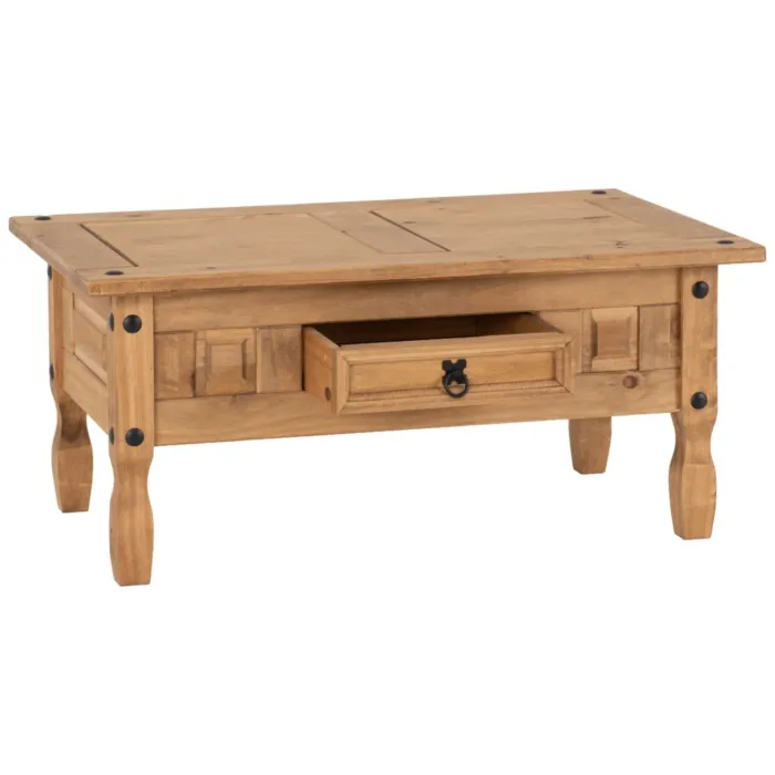 Corona 1 Drawer Coffee Table - Distresse | Murphy Furniture