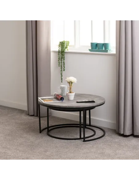 Athens Round Table Coffee Table Set - Co | Murphy Furniture