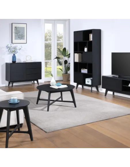 Carrington Round Coffee Table - Black | Murphy Furniture