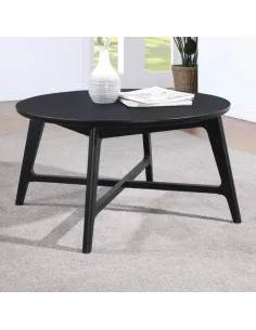 Carrington Round Coffee Table - Black | Murphy Furniture