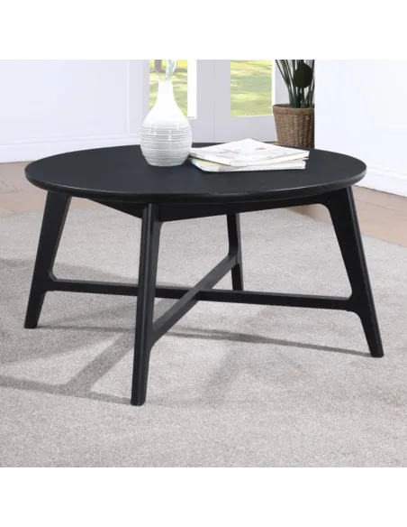 Carrington Round Coffee Table - Black | Murphy Furniture