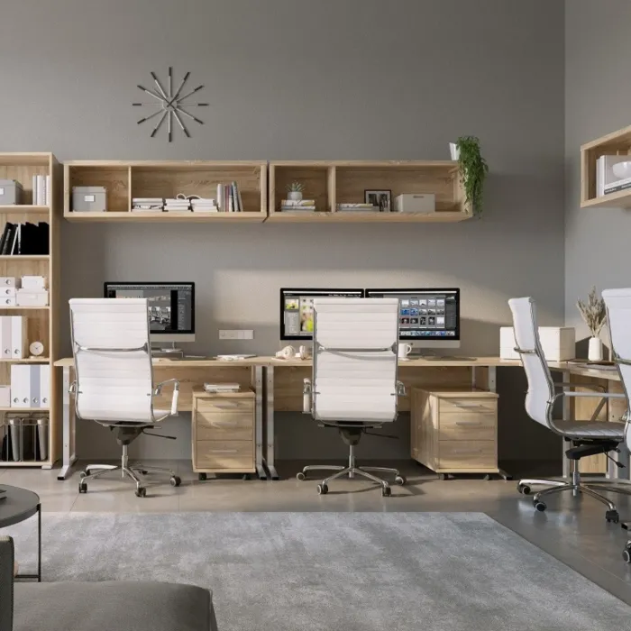 Office Line 1.6m Desk - Sonoma Oak | Murphy Furniture