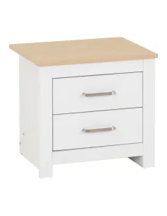 Portland 2 Drawer Bedside Locker - White | Murphy Furniture 2