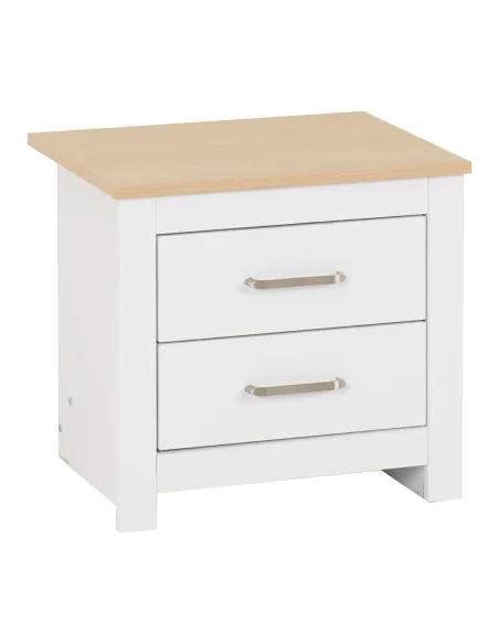 Portland 2 Drawer Bedside Locker - White | Murphy Furniture