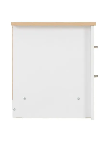 Portland 2 Drawer Bedside Locker - White | Murphy Furniture