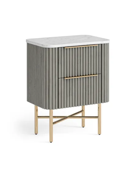 Lexington Narrow Bedside Locker - Mango | Murphy Furniture