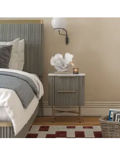 Lexington Narrow Bedside Locker - Mango | Murphy Furniture