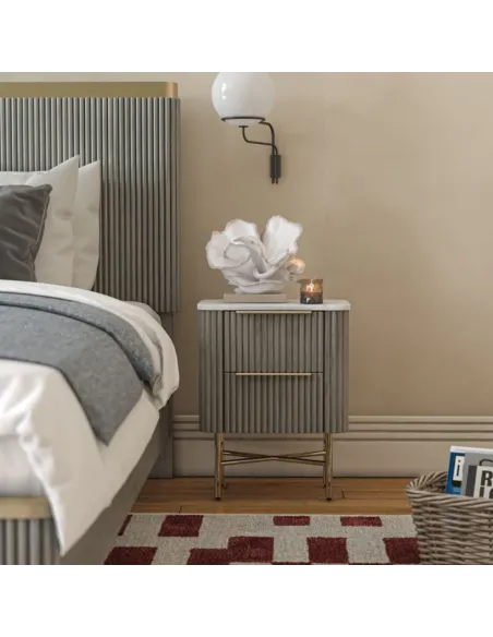 Lexington Narrow Bedside Locker - Mango | Murphy Furniture