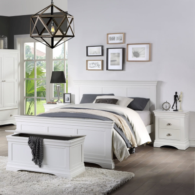 Bella 2 Drawer Bedside Locker - White | Murphy Furniture