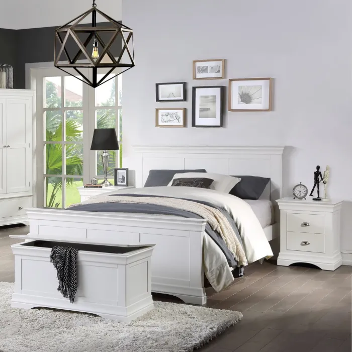 Bella 2 Drawer Bedside Locker - White | Murphy Furniture