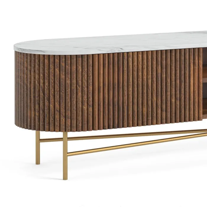 Milo Large Media Stand - Mango Wood | Murphy Furniture