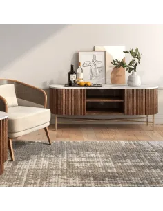 Milo Large Media Stand - Mango Wood | Murphy Furniture