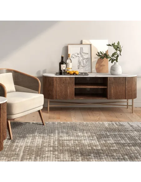 Milo Large Media Stand - Mango Wood | Murphy Furniture