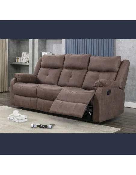 Schull 3 Seater Recliner Sofa - Chestnut | Murphy Furniture