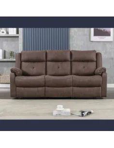 Schull 3 Seater Recliner Sofa - Chestnut | Murphy Furniture