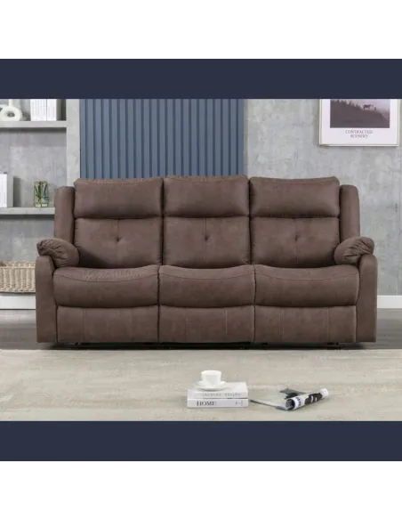 Schull 3 Seater Recliner Sofa - Chestnut | Murphy Furniture