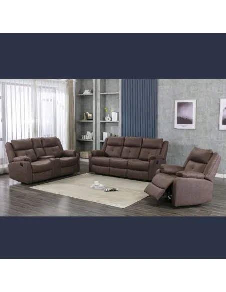Schull 3 Seater Recliner Sofa - Chestnut | Murphy Furniture