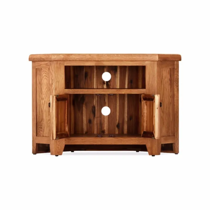 Lancaster Corner TV Unit - Solid Oak | Murphy Furniture