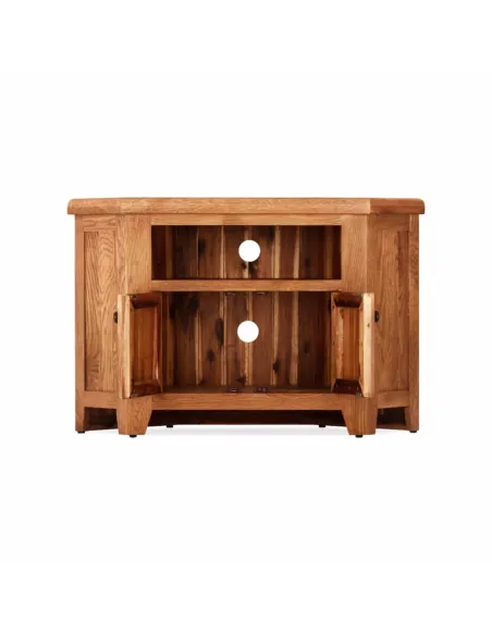 Lancaster Corner TV Unit - Solid Oak | Murphy Furniture