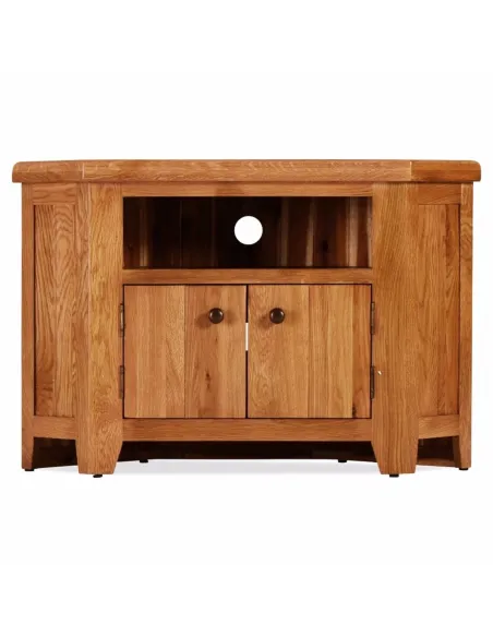 Lancaster Corner TV Unit - Solid Oak | Murphy Furniture