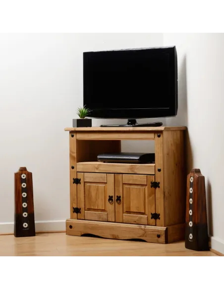 Corona Corner TV Cabinet - Distressed Wa | Murphy Furniture