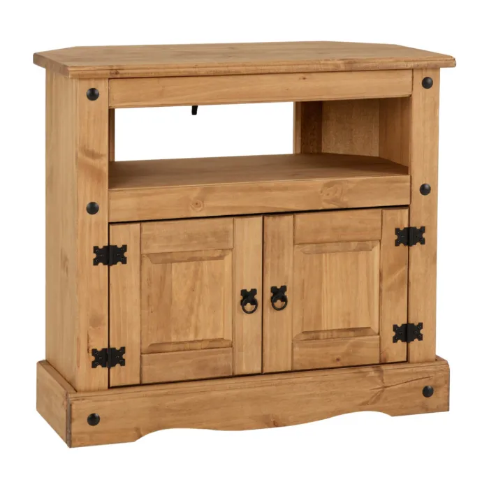 Corona Corner TV Cabinet - Distressed Wa | Murphy Furniture