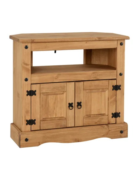Corona Corner TV Cabinet - Distressed Wa | Murphy Furniture