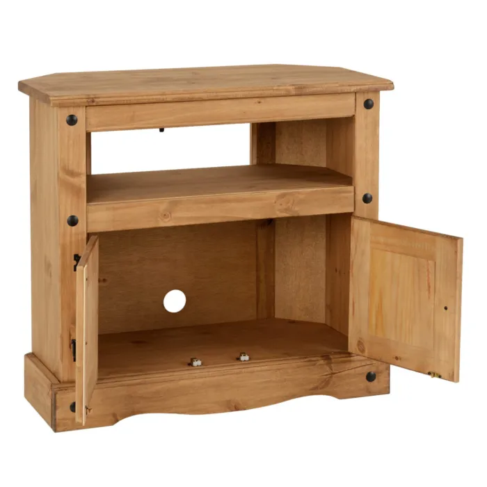 Corona Corner TV Cabinet - Distressed Wa | Murphy Furniture