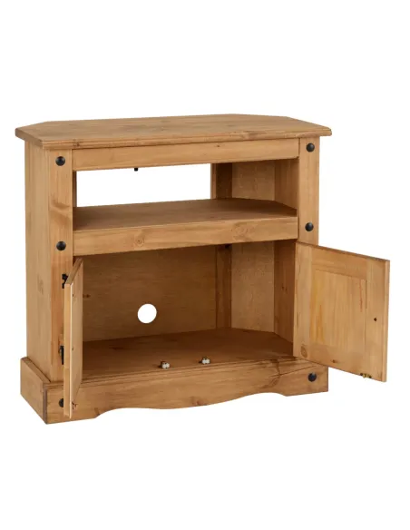 Corona Corner TV Cabinet - Distressed Wa | Murphy Furniture