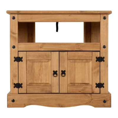 Corona Corner TV Cabinet - Distressed Wa | Murphy Furniture
