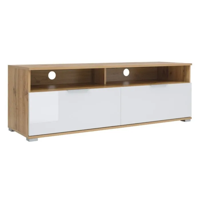 Cheshire 2 Drawer TV Stand - Tacho Oak/W | Murphy Furniture