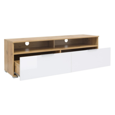 Cheshire 2 Drawer TV Stand - Tacho Oak/W | Murphy Furniture