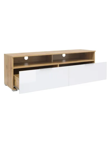 Cheshire 2 Drawer TV Stand - Tacho Oak/W | Murphy Furniture