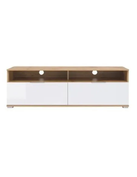 Cheshire 2 Drawer TV Stand - Tacho Oak/W | Murphy Furniture