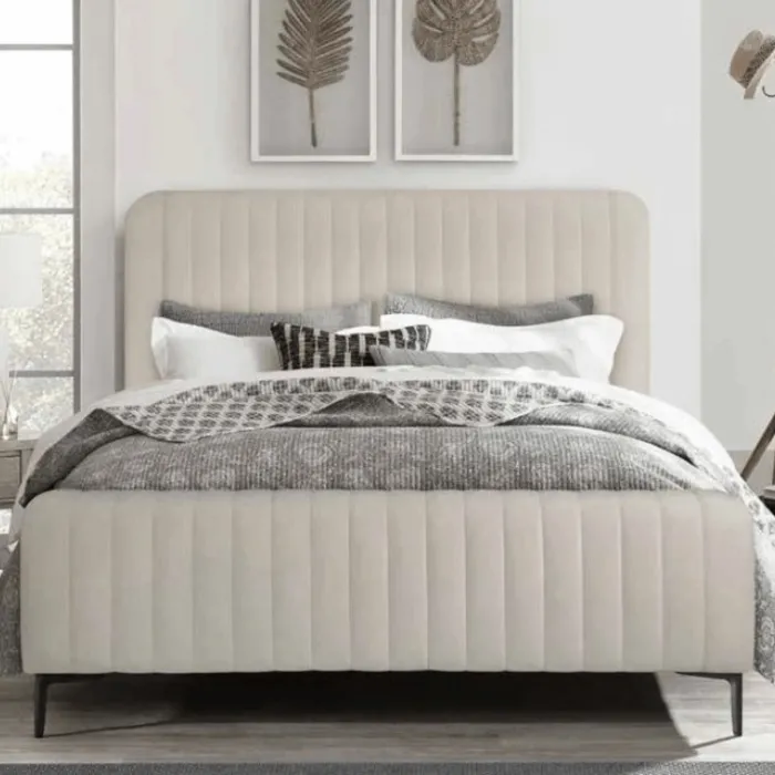 Artiss 5FT Bedframe - Beige | Murphy Furniture