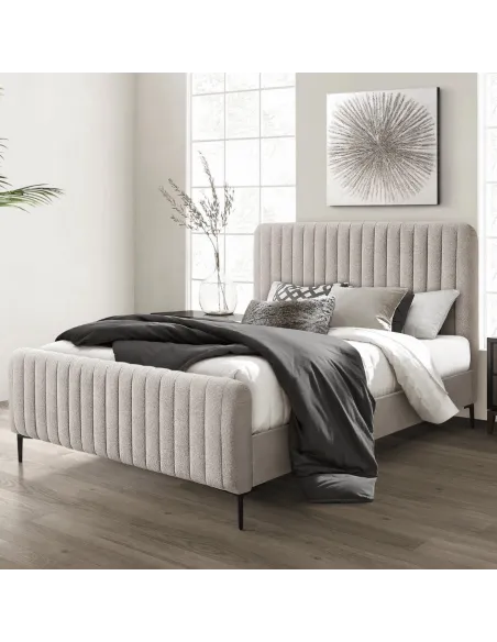 Artiss 4FT6 Bedframe - Beige | Murphy Furniture
