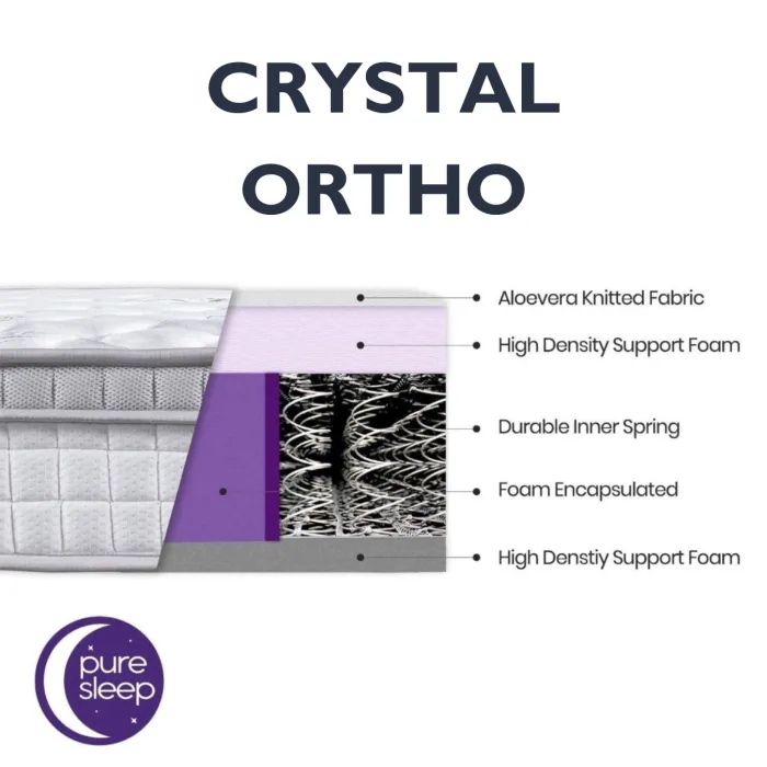 Pure Sleep - Crystal Ortho Mattress - 4ft 6 | Murphy Furnitu