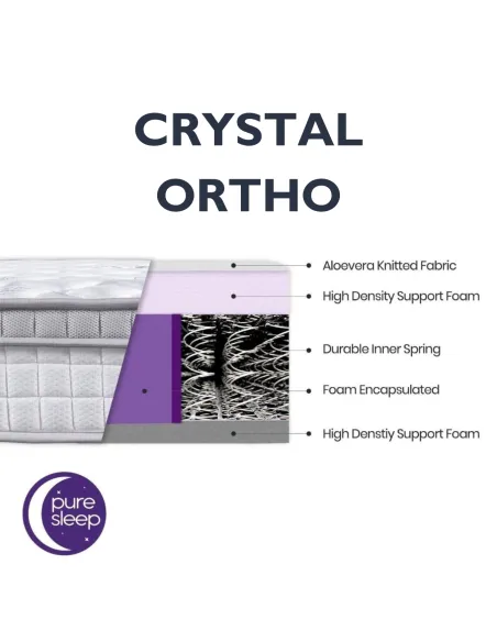 Pure Sleep - Crystal Ortho Mattress - 4ft 6 | Murphy Furnitu