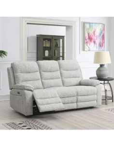 Belford 3 Seater Power Recliner - Stone | Murphy Furniture