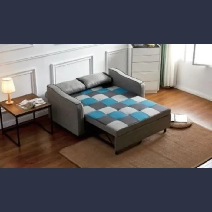 Celeste Sofa Bed - Teal/Grey Patchwork | Murphy Furniture