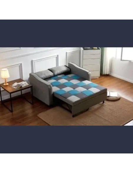 Celeste Sofa Bed - Teal/Grey Patchwork | Murphy Furniture