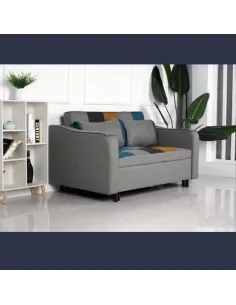 Celeste Sofa Bed - Yellow/Blue Patchwork | Murphy Furniture