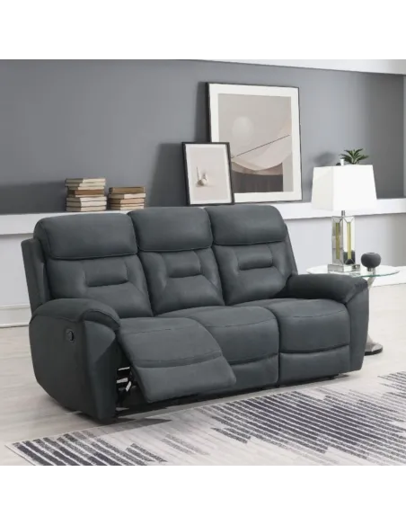 Claremont 3 Seater Recliner Sofa - Slate | Murphy Furniture