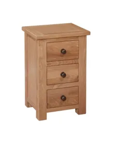Siena 3 Drawer Bedside Locker - Oak | Murphy Furniture 2