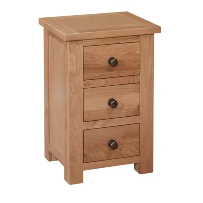 Siena 3 Drawer Bedside Locker - Oak | Murphy Furniture