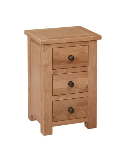Siena 3 Drawer Bedside Locker - Oak | Murphy Furniture