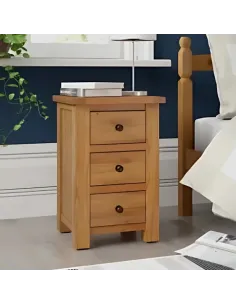 Siena 3 Drawer Bedside Locker - Oak | Murphy Furniture
