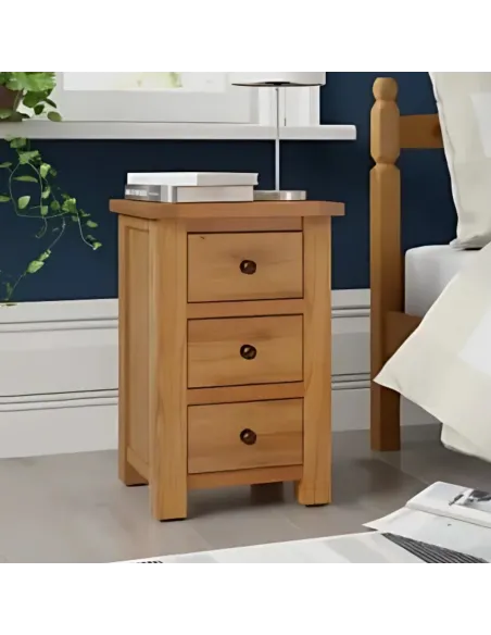 Siena 3 Drawer Bedside Locker - Oak | Murphy Furniture
