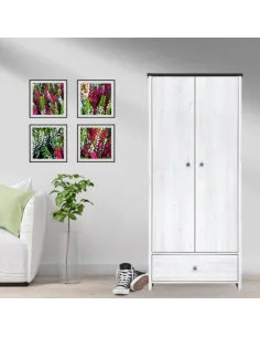 Hampshire 2 Door 1 Drawer Wardrobe - Lar | Murphy Furniture